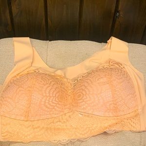 Peach Lace 40D stretch comfy bra